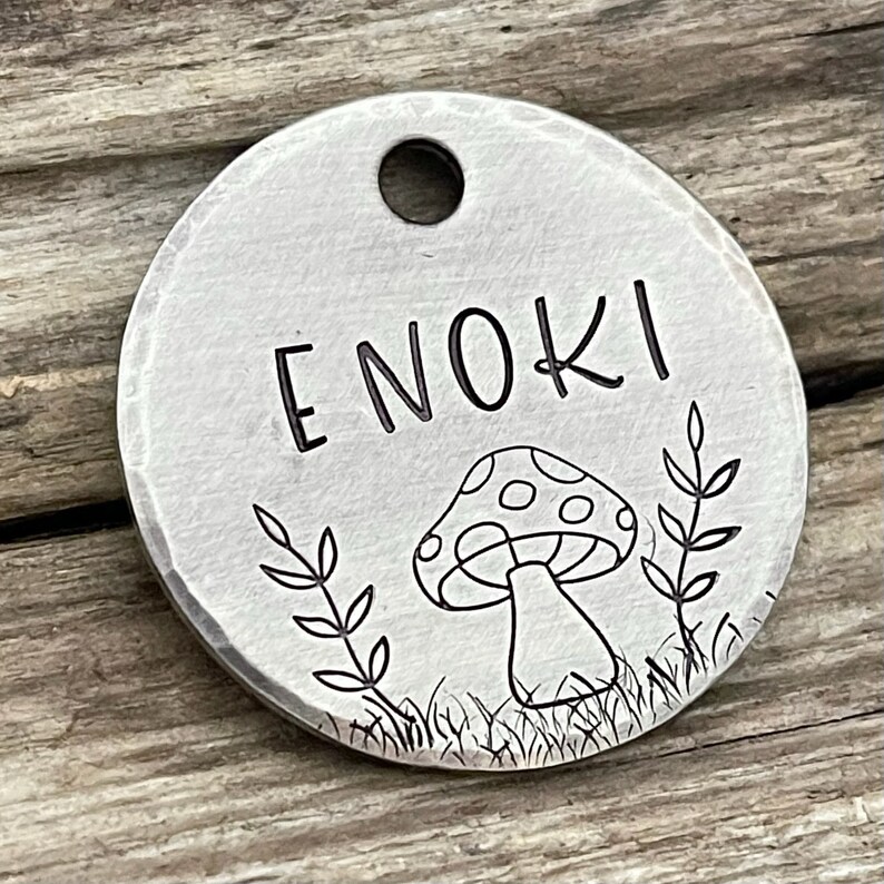 Dog Tags for Dogs Mushroom Dog Tags Dog ID Floral Tag Pet Etsy