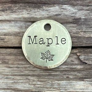 Dog Tag, Dog Tag for Dogs, Pet Tag, Dog Tag for Collar, Dog Tag Personalized, Dog Collar Tag, Puppy ID Tag, Cat ID Tag, The Maple