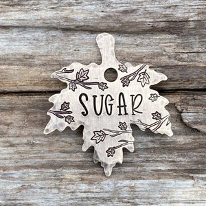Dog Tag, Sugar Maple, Dog Tags for Dogs, Personalized Dog Tag, Pet Id Tag, Custom Dog Tag, Floral Pet Tag, Metal Hounds