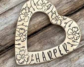 Dog Tag, Dog Tags for Dogs, Washer Dog Tag, Personalized Dog Tag, Pet Id Tag, Custom Dog Tag, Pet Supplies, Cosmos Heart