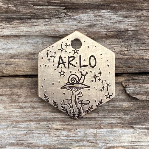Dog Tag Mushroom Dog Tags for Dogs Personalized Dog Tag Etsy