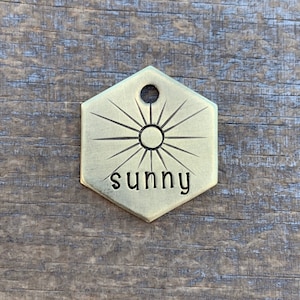 Pet ID Tag, Dog Tag, Dog Tags for Dogs, Dog Tags, Here Comes the Sun, Sunshine Dog Tag, Personalized Dog Tag, Dog ID