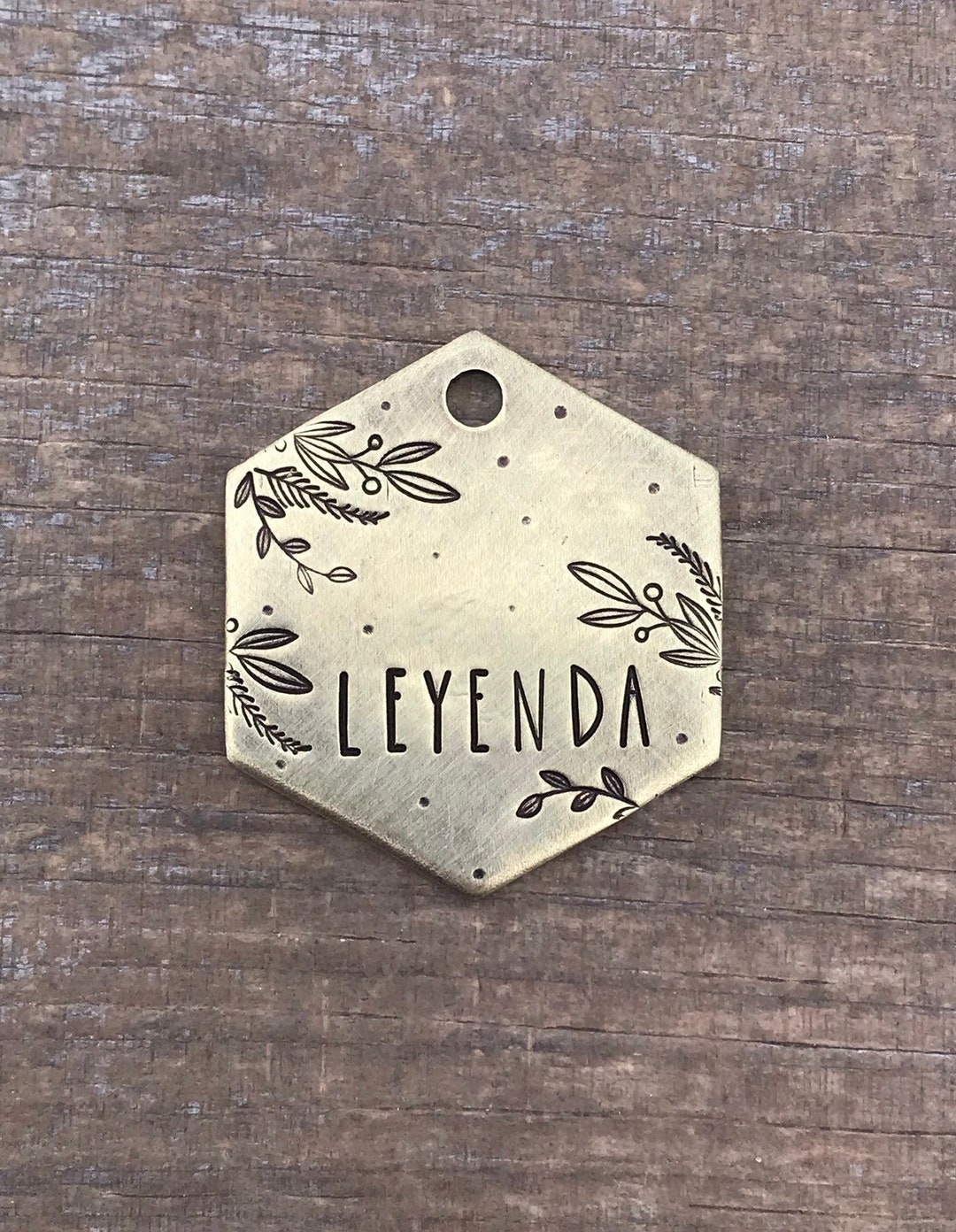 Dog Tag for Dogs, Collar Tag, Dog Tag With Ferns, Leaf and Fern Pet Tag ...