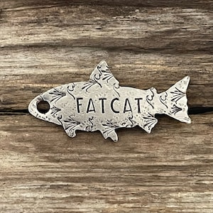 Dog Tag, Dog Tags for Dogs, Fish Shaped Dog Tag, Personalized Dog Tag, Pet Id Tag, Custom Dog Tag, Pet Supplies, The Fisher