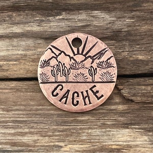 Dogtags voor honden, The Red Rock, Cactus Dog Tag, Gepersonaliseerd, Pet Id Tag, Aangepast, Cadeau voor hond