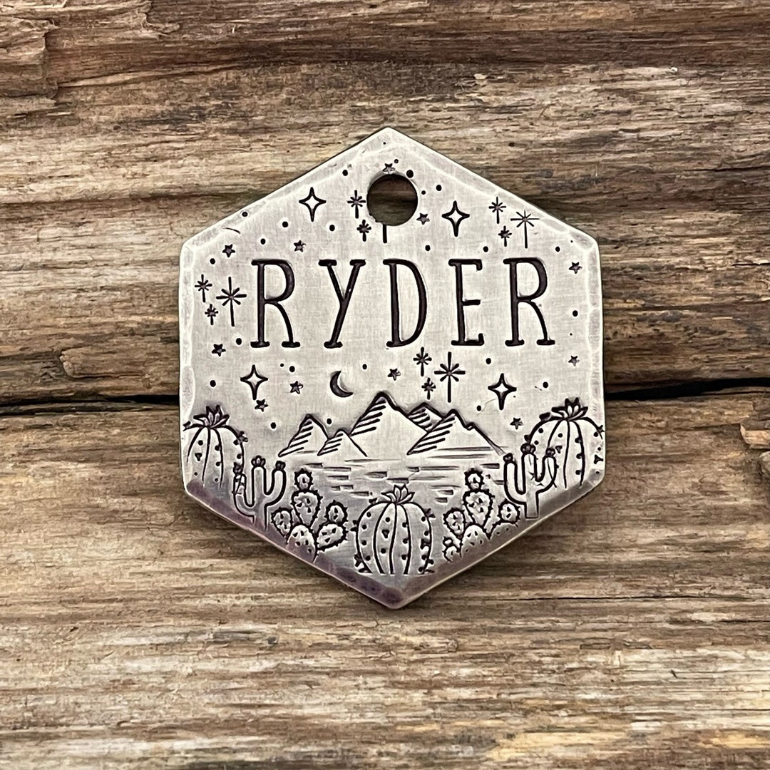 Dog Tags for Dogs, Cactus Dog Tag, Personalized Dog Tag, Pet Id Tag ...