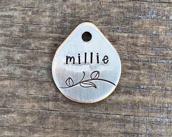 Mini Dog Tag, Pet Tag, Mini Vine Tag, Personalized Dog Tag, Cat Tag, Kitty Tag, Pet Id Tag, Custom Dog Tag, Metal Hounds Mini