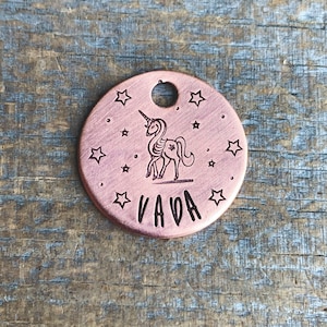 Etiqueta de identificación para mascotas, identificación para perros, etiqueta para perros, etiquetas para perros, etiquetas para perros, monoceros, unicornio, estrellas, etiqueta para perros personalizada, etiquetas para perros únicas