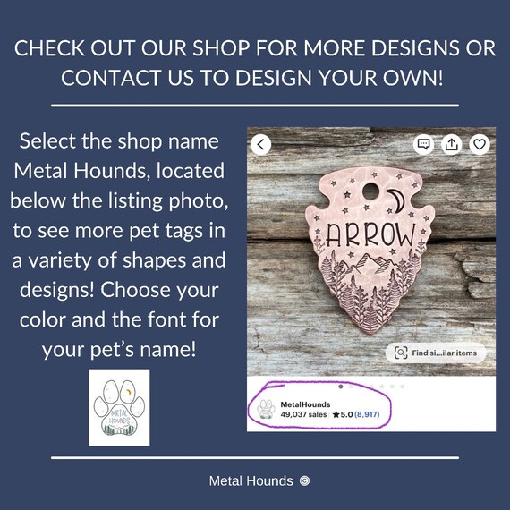 Mini mini shop dog tag