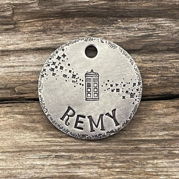 Dog Tag, Dog Tags for Dogs, Dog Tags, Pet Id Tag, The Tardis, Phone Booth Dog Tag, Personalized Dog Tag, Custom Pet ID, Collar Tag