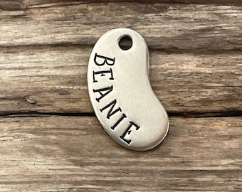 Mini Dog Tag for Dogs, The Bean, Dog Tag, Kidney Bean, Personalized, Pet Id Tag, Dog, Puppy, Cat, Custom, Collar Tag