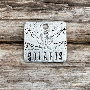 Dog Tag, Dog Tags for Dogs, The Helios, Personalized Dog Tag, Customized, Dragon, Metal Hounds