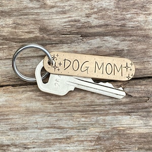 Keychain, Dog Mom Keychain, Hand Stamped, Metal Hounds, Gift for Dog Mom