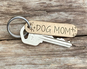 Keychain, Dog Mom Keychain, Hand Stamped, Metal Hounds, Gift for Dog Mom
