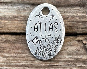 Mini Dog Tag, Dog Tags for Dogs, Oval Dog Tag, Personalized, Pet Id Tag, Custom Dog Tag, Cat Tag, Pet Supplies, The Atlas