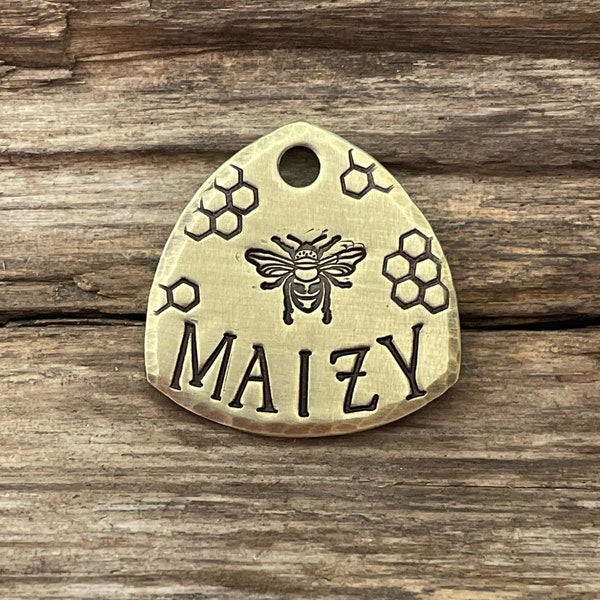 Dog Tag for Dogs, Dog Tags, The Honeycomb, Personalized Pet ID, Custom, Collar Tag, Trillion, Bees, Bee Hive