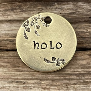 Dogtags voor honden, dog-ID, hond, dogtags, pet-ID, pet-tag, gerst en hop, gepersonaliseerde dogtags, dogtag bloem
