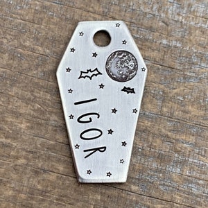 Coffin Dog Tag, Dog Tag, Dog Tag for Dogs, Dog Tags, Pet ID Tag, Personalized Pet ID, Custom, Unique Pet Tag