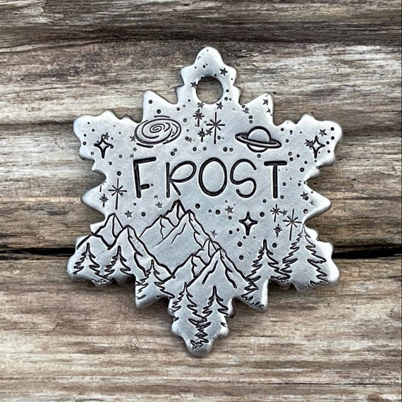 snowflake dog tag