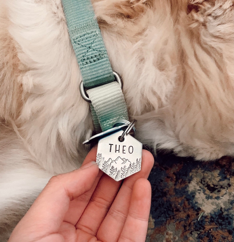 Dog Tag for Dogs Pet ID Tag Dog Tag Personalized Mountain Etsy