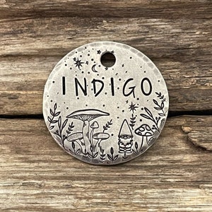 Medaglietta per cani, Medagliette per cani, Medagliette per cani, Medaglietta identificativa per animali domestici, Medaglietta personalizzata per cani, Identificazione personalizzata per animali domestici, Collare, Fungo, Gnome Landing