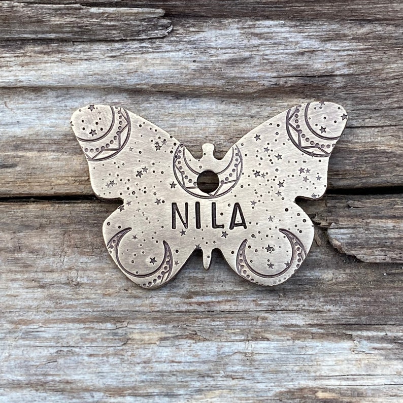 butterfly dog tag