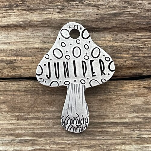 Dog Tag Mushroom Dog Tags for Dogs Personalized Dog Tag Etsy