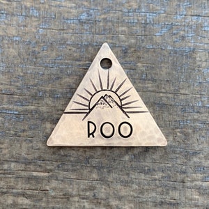 Pet ID Tag, Dog Tag, Dog Tags for Dogs, Dog Tags, Roo’s Ridge, Trees Dog Tag, Dog ID Tag, Triangle Dog Tag, Metal Hounds