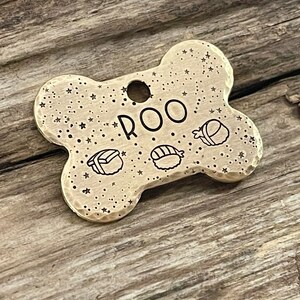 Dog Tag, Dog Tags for Dogs, Food Dog Tag, Dog Bone Tag, Dog Bone, Personalized Dog Tag, Custom Dog Tags, The Sashimi image 2