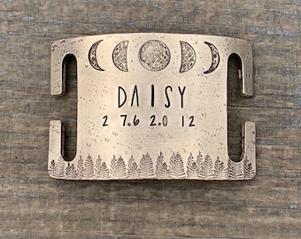 Dog Collar Slide, Dog Tag, Dog Tags for Dogs, Dog Tags, Collar Slide, Noiseless Dog Tag, Halter Slide, Moons Dog Tag, Moon Phases