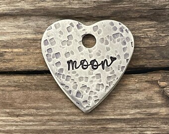 Heart Shaped Dog Tag, Personalized Pet ID Tag, Custom Collar Tag, Cat Tag, Puppy Tag, Perfect Gift for Pet Lovers