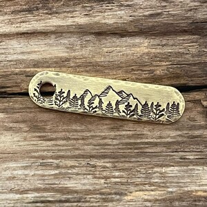 Keychain, Matching Keychain, Zipper Pull, Tag, Dog Mom Gift, Personalized, Dog Mom, Mountain, Trees, Key Fob, The Mountain