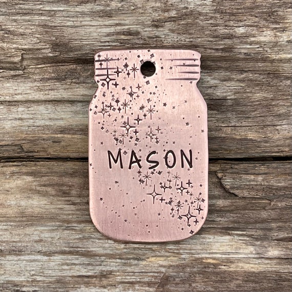 Dog Tag for LARGE Dogs Dog Tags Large Mason Jar Shape Etsy
