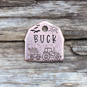 Dog Tag, The Little Barn, Dog Tag for Dogs, Dog Tags, Special Cut, Personalized Pet ID, Unique Pet Tag, Custom Pet Tag, 1 x 1”