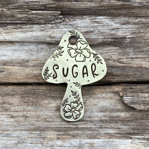 Dog Tag Mushroom Dog Tags for Dogs Personalized Dog Tag Etsy