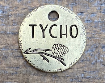 Dog Tag, Dog Tag for Dogs, Pet Tag, Dog Tag for Collar, Dog Tag Personalized, Dog Collar Tag, Puppy ID Tag, Cat ID Tag, The Pine Cone