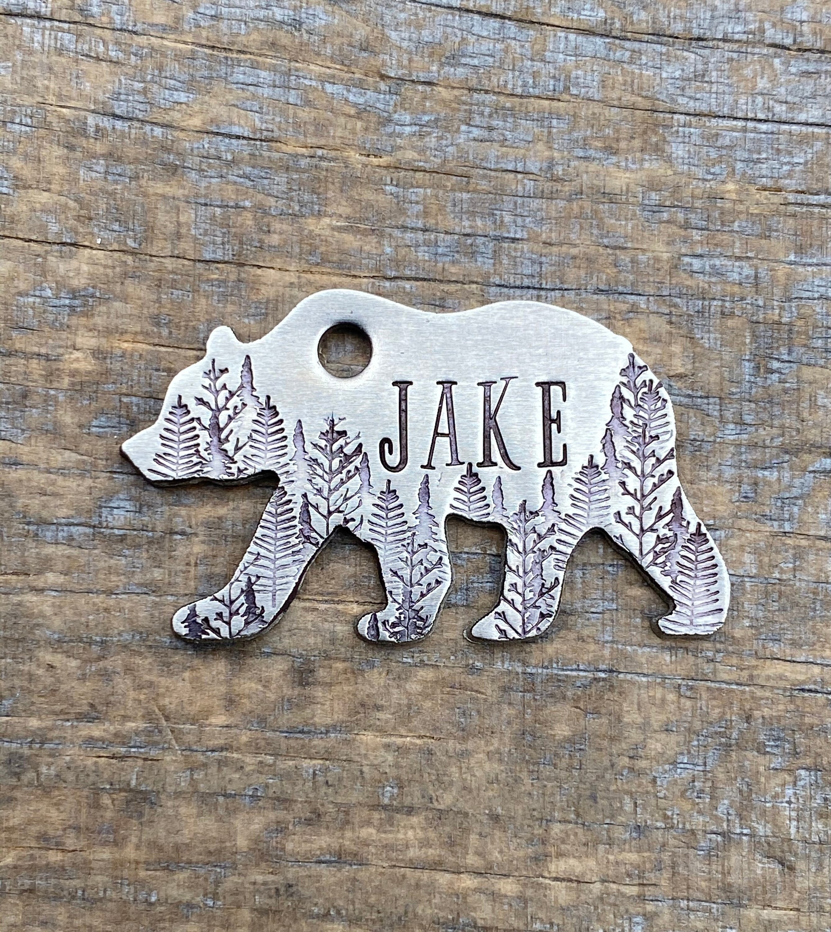 Dog Tag for Dogs Dog Tag Bear Shaped Dog Tag Dog Tag Etsy