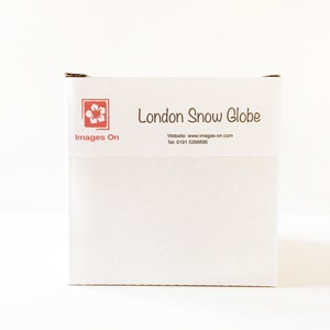 Snow Globe of London, Christmas decoration of water colour images of London, tower bridge, Big Ben, London Eye , the Shard, parliament image 3