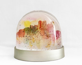 Snow Globe of Bamburgh Castle and Lindisfarne - Holy Island.  Gift or Christmas decoration