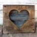 Wood Heart Sign - Corrugated Metal (Small) - Nursery Room - Baby Girl - Baby Boy - Wedding Sign - Kids Room Sign - Family Sign - Reclaimed