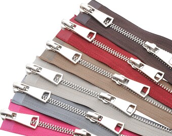 2 sliders 50 cm two way red zipper 19,69 inches red double sided zipper 50cm Two Way Plastic Jacket Zipper 5 mm open-end