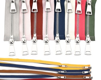 2 sliders 50 cm two way red zipper 19,69 inches red double sided zipper 50cm Two Way Plastic Jacket Zipper 5 mm open-end
