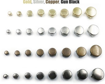 Ottery 20 PCS 10MM Truncated Cone Style Screwback Rivets Punk Studs for Hat Clothing Shoes Leather Craft DIY Spikes Metal Dark Silvery