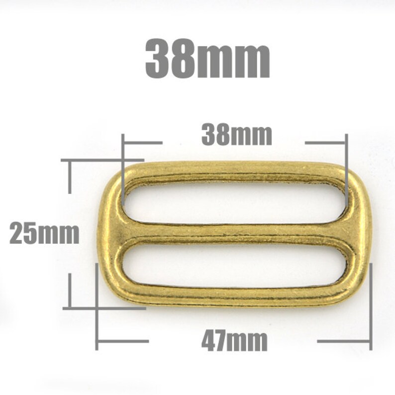 5 Size Metal Round Slide Strap Webbing Metallic Brass Hardware | Etsy