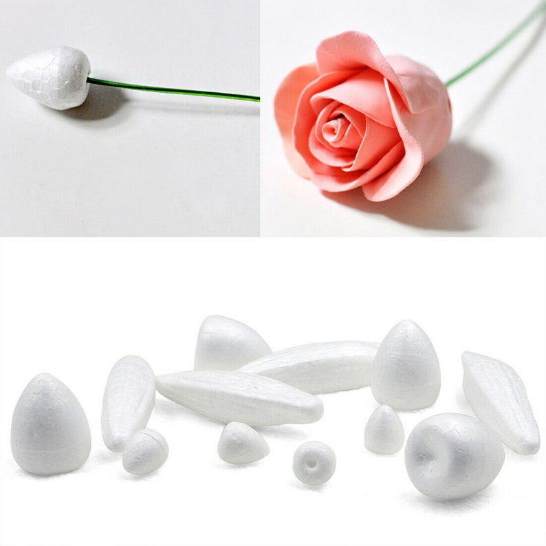 Flower Polystyrene Styrofoam Foam Rose Buds DIY Accessory Etsy