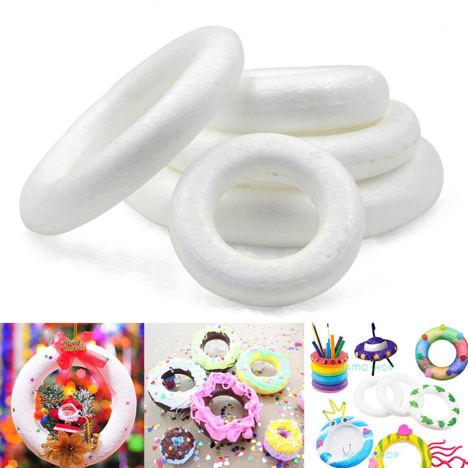 XMAS Polystyrene Styrofoam Foam Ring Half Ring For Craft DIY Etsy