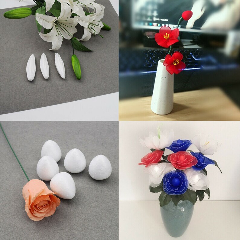 Flower Polystyrene Styrofoam Foam Rose Buds DIY Accessory Etsy