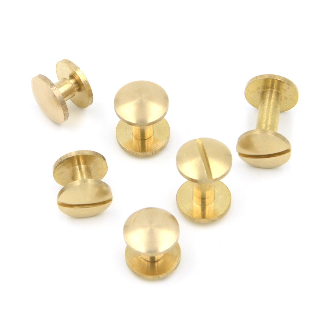 Belt Screw Brass Solid Rivets Stud Head Leather Craft Chicago Etsy