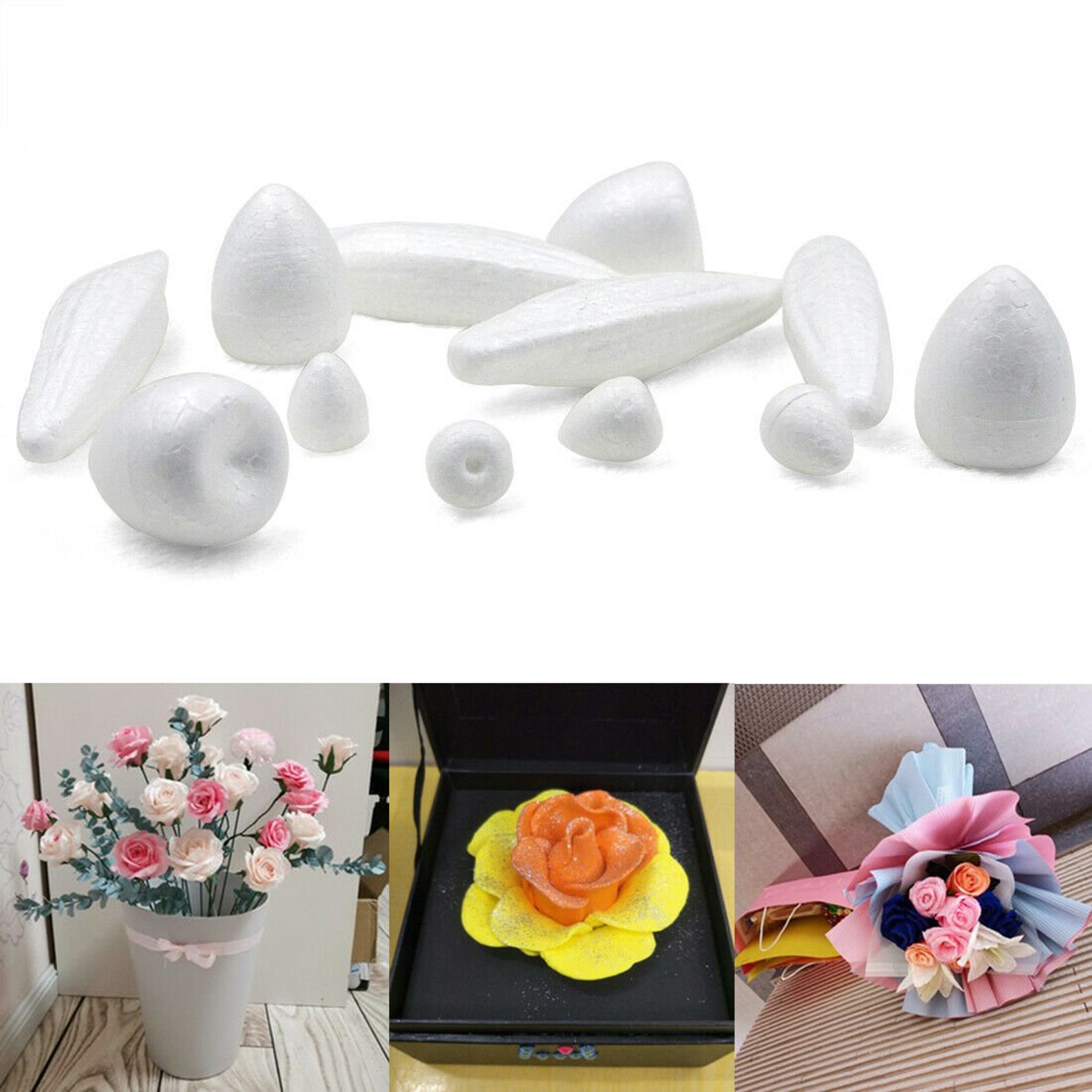 Flower Polystyrene Styrofoam Foam Rose Buds DIY Accessory Etsy