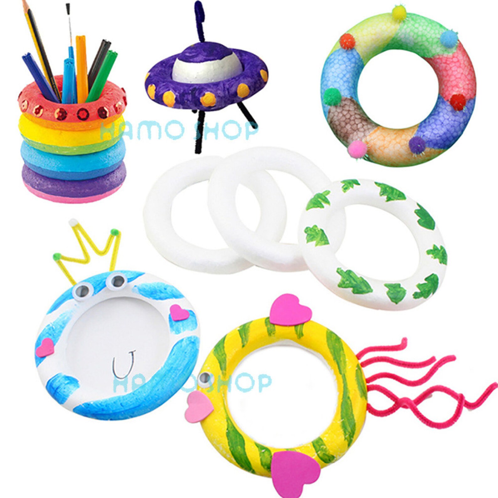 XMAS Polystyrene Styrofoam Foam Ring Half Ring For Craft DIY Etsy